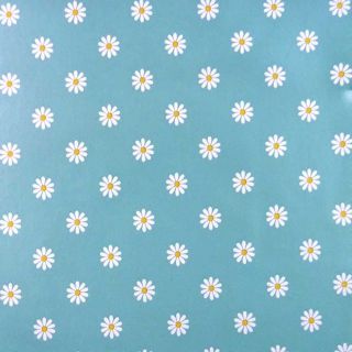 oilcloth-Blauw-flowers