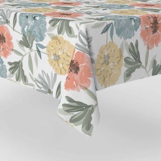 flowers-oilcloth-Geel-orange-green