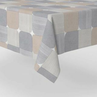 Gray beige-pockets-tablecloth