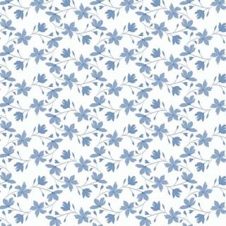 Captain-Cook Easy Washability-Leaf-White-Blueoilcloth-PVC