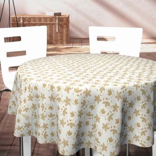 Captain-Cook-PVC-Gold-leaf-white-whiteoilcloth