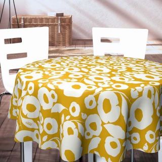 Captain-Cookoilcloth-Gold-white-pattern-easy-wash-PVC