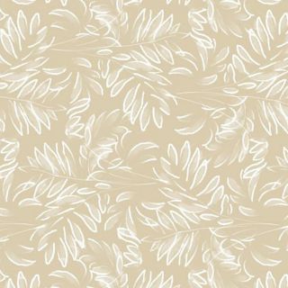 Captain-Cook-Leaf-White Easy WashabilityProtectMyTable-beige-oilcloth-Recyclable