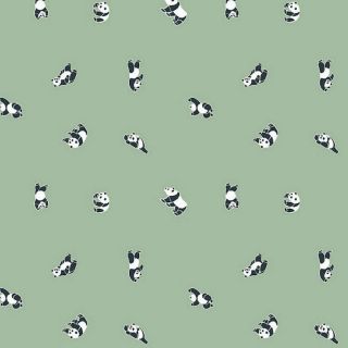 Captain-Cookoilcloth-160cm-animal-playing-haulable-pandami-sage-panda-green-white-black