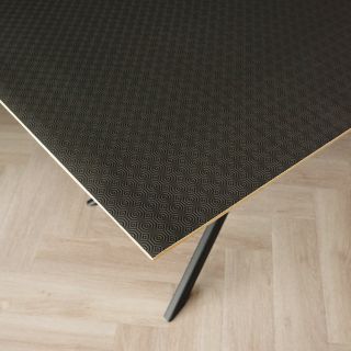Modern-gray-dark-circle-Molton-Table Protector-Bulgomme-Tafelmolton-Wijnkringen-Onderdafelklag-Dehumant