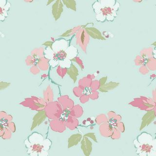 oilcloth-Tafellaken-colorful-blue-flower-roses