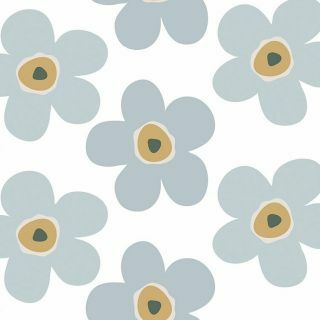 Natuur-flowers-Vrolijk oilcloth-Wit-gray
