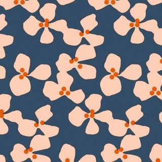 Oilcloth-Lola-Poppy-Mornig-Blues-Zomer-Blaauw-Washable