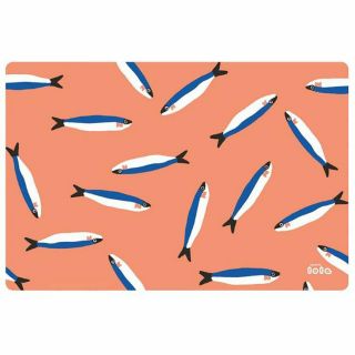 Fish-orange-leukplacemat-Blauw-white-lola-Recyclable-easy cleaning